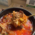 Bab Sang - 野菜やお肉など 具沢山で 旨辛いスープです ╰(*´︶`*)╯♡