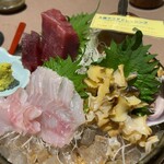 飯綱 - お刺身（ソイ、つぶ貝、マグロ赤身）