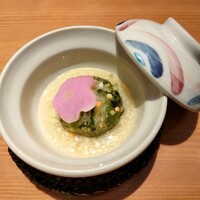 大山鶏と鮮魚 居酒屋 まいか - 菜の花葛饅頭　山吹餡掛け