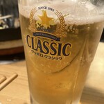 めんよう亭 - サッポロクラシック生ビール。過去一かも。