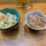 小倉食堂 TSUDA屋 - 晩酌セットの小鉢（二品）