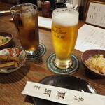 鳥扇 - 付き出しは大根おろし