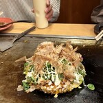 京都きん家 - ネギ載せ豚玉　on鰹節！