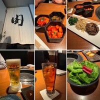 生粋 - お通しのキムチ系、ナムル、サラダ！