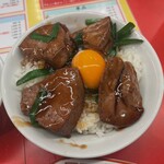 レバニラ中華 満腹 - 純レバ丼(小)