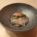 銀座 海味 - のれそれと真鯛の昆布締め