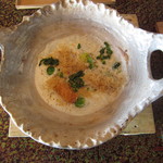 僧伽小野 一秀庵 - 大きな鍋に盛られた「強肴」です。