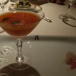 アピシウス - 鰈のマリネとパプリカのスープ