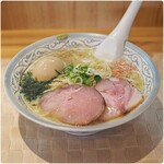 自家製麺 のぼる - 塩 1000円 味付け煮玉子 150円