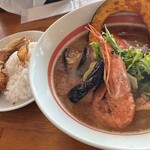 野菜料理とスープカレーのお店 南葉亭 - 北海シーフードのスープカレー＋豪快フライドチキン