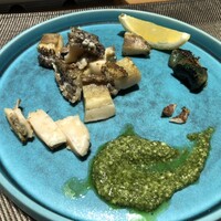 日本料理 「源氏」 - アワビとバジルソース