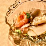 すしやのたい悟 - - 貝盛（平貝、北寄貝、赤貝）　　　＊パープルキャットさん。