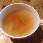凸凹キッチン - プレートについてくる野菜スープ