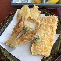 天ぷらふく西 禅と匠 - ミョウガ、トウモロコシ、ししとう、