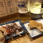 やき鳥 おねぎ - 食べ掛けです。