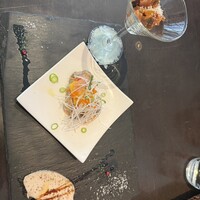 創作イタリアンちゃぶっとりあ - セットの前菜　野菜マリネ　ブリ南蛮漬け　鶏むね肉
