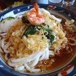 そばの庄 こまき屋 - 冷やしたぬきうどん。