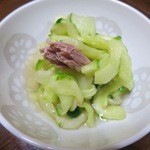 喜多八  - きゅうりと生節の和え物です。