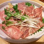 手打そば もり - 2009年12月：馬刺。サシがはいっていて上質な脂が実に甘い。