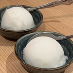 刻刻刻刻坐 - デザート　ゆずシャーベット