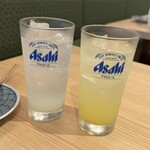 刻刻刻刻坐 - 生ゆずサワー　　生青みかんサワー