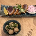 刻刻刻刻坐 - レアかつおフライ　しば漬けのタルタルソースで