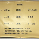 萬来亭 - お好み表