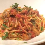 黒毛和牛一頭買い肉バル デルソーレ - プッタネスカ＾＾シェフお上手ね。。