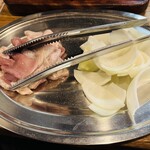 炭や - 「ミックスホルモン（塩ホルと上ホル）」¥430