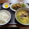 四川 - 定食「ピーマン肉炒め、台湾塩ラーメン」