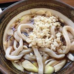 小平うどん - 途中から天かすや生姜を投入して味変