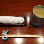 麟 - おしぼり,お茶,お箸,箸置き[の鰻が可愛いかったです]♪