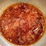 天庵 - 暮坪蕪にそばつゆを投入 2014.07