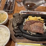 ブロンコビリー - リブロース150g、ごはん(中)、スープ