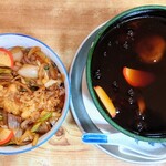 岩正 - 天南丼＋あんかけうどん