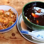 岩正 - 天南丼＋あんかけうどん
