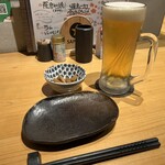 焼鳥 一灯 - ビールとお通し