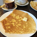 saredo Kafe & Dining Kyoto Ten - Crepe (Honey Butter) and Hot Coffee