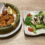益益 那珂店 - 鳥軟骨の唐揚げ(¥506),たこのカルパッチョ(¥583)