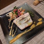 ビストロ インコントロ - ディナー　季節の前菜
鯖と里芋のテリーヌ
旬の食材を使った前菜
