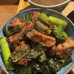 いかれたヌードル フィッシュトンズ - 九条ネギ贅豚X丼