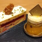 パティスリー タンドレス - ファンテジー 1040円（左）　ピエモン 930円（右）