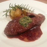 ビストロ・アロンジー - ２０１４・５月　ディナー・・・和牛イチボのステーキ