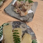 魚ト日本酒あたらよ - 春なので、筍とホタルイカの天ぷら