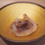 鮨 銀座おのでら 息子 - 自家製いかの塩辛柚子づくし