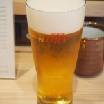 鮨 銀座おのでら 息子 - 生ビール