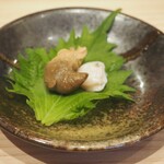 鮨 銀座おのでら 息子 - アワビ肝