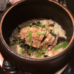 日本料理 晴山 - 鱧と鱧子の炊き込み