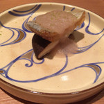 日本料理 晴山 - 太刀魚、魚沼産椎茸の淡路島産玉葱ソース掛け