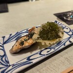 食堂ひろき - 5. サワラの木の芽焼きとサクラ葉の天ぷら